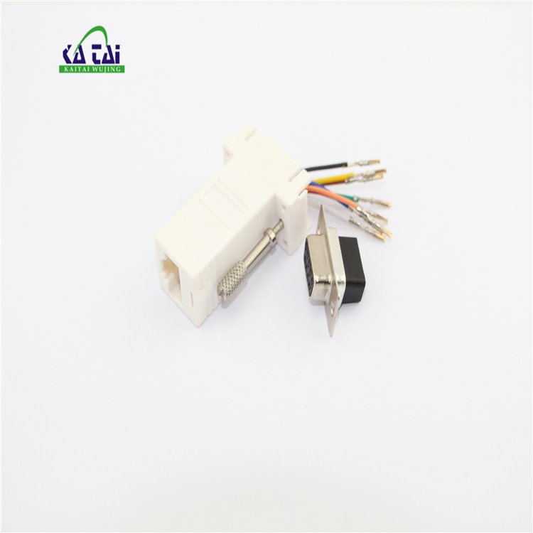 colourful D-SUB RS232 DB9 to RJ12 6P6C female computer adapter RJ11 to 9P RS232 adapter RJ12 to DB9 RS232 to RJ11 connector