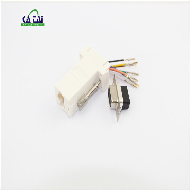 colourful D-SUB RS232 DB9 to RJ12 6P6C female computer adapter RJ11 to 9P RS232 adapter RJ12 to DB9 RS232 to RJ11 connector