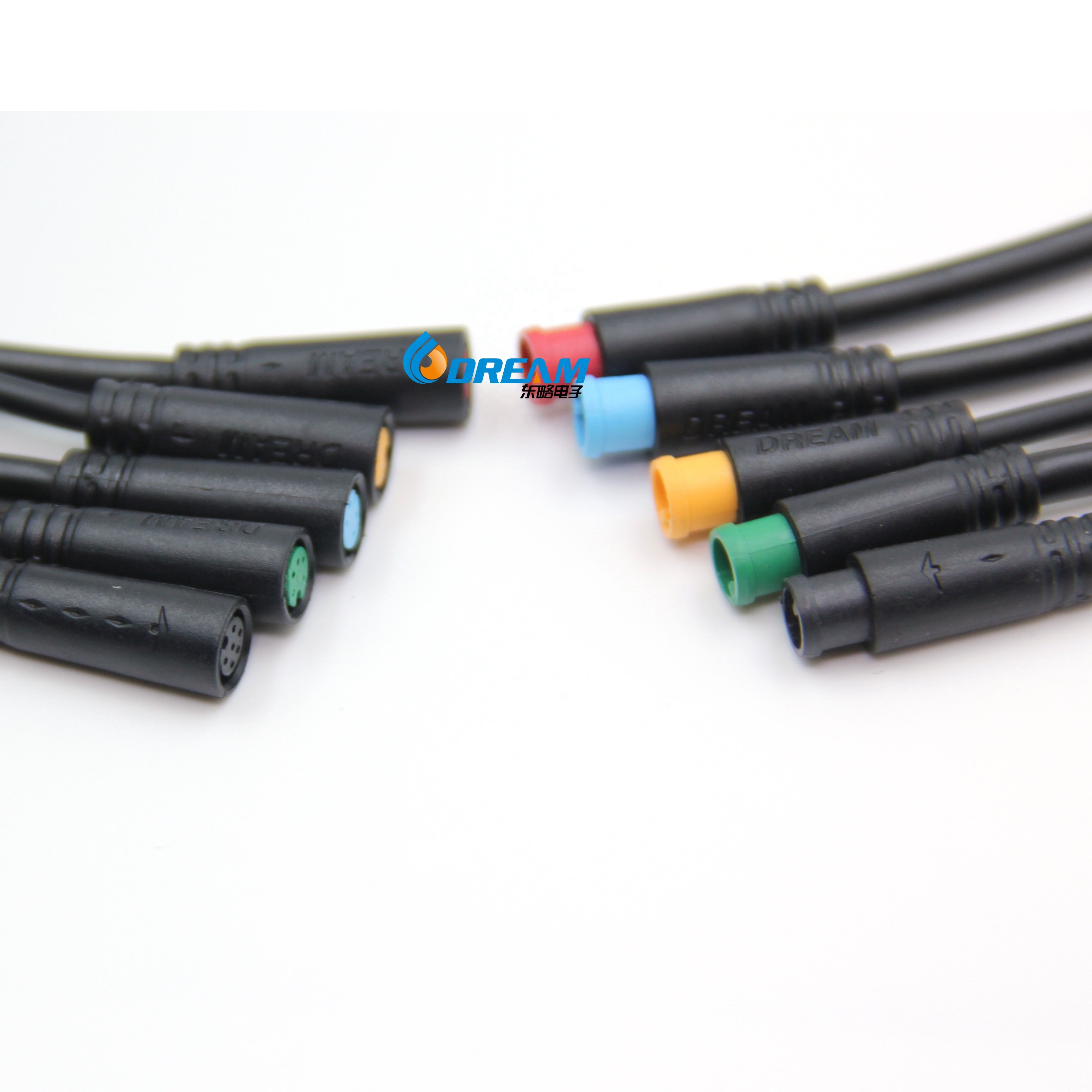 Dream-start 4 pin m6 IP65 Electric Bike Low Voltage Wire Male or Female Mini Waterproof Connector