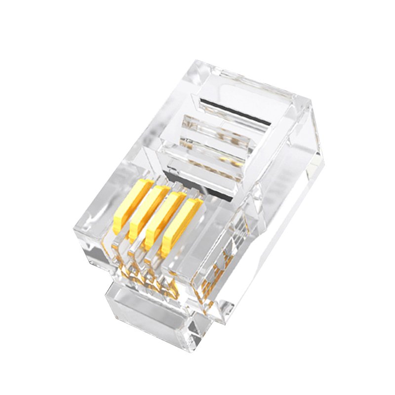 Manufacturing RJ09 3U 4P4C Telephone Connector Modular Plug