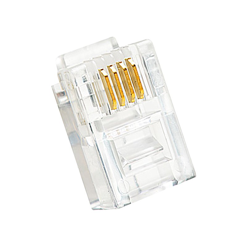 Manufacturing RJ09 3U 4P4C Telephone Connector Modular Plug