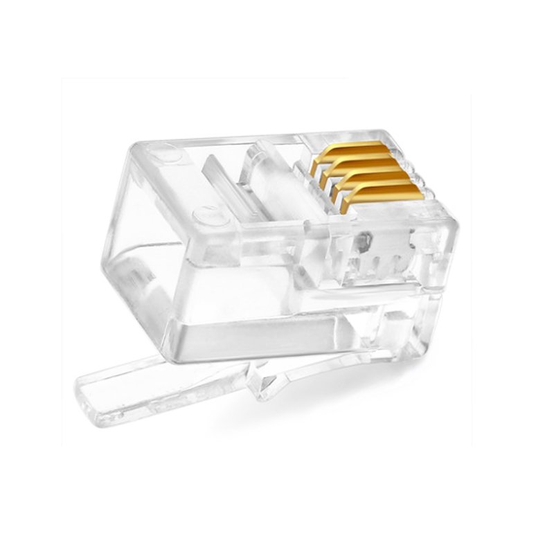 Manufacturing RJ09 3U 4P4C Telephone Connector Modular Plug
