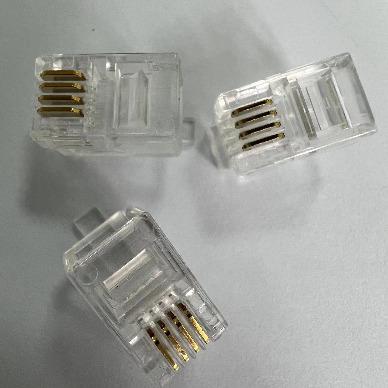 Manufacturing RJ09 3U 4P4C Telephone Connector Modular Plug