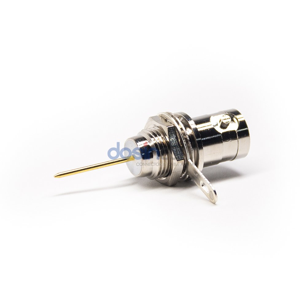 Wireless Video Transmitter with BNC Connector Female 50 ohm Straight PCB Mount with Long Pin