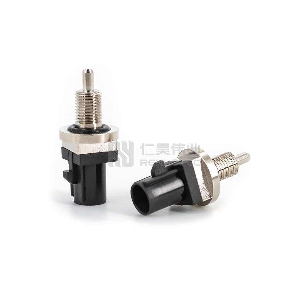 FAKRA SMB A Black Waterproof Connector Male Plug Panel Mount with Thread Solder 1.13mm for Violet Car GSM