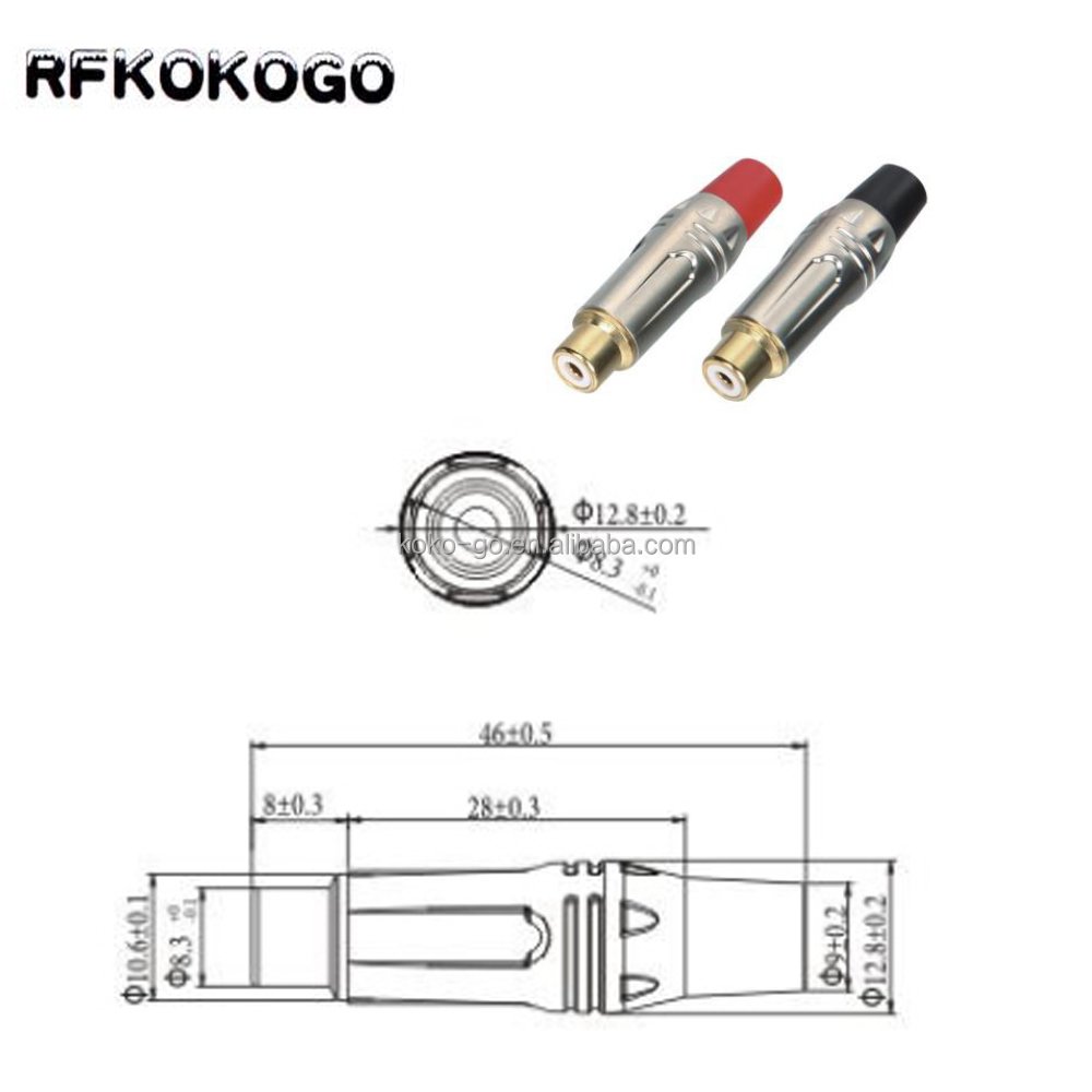 Gold plated RCA Plug rca Connector rca JACK