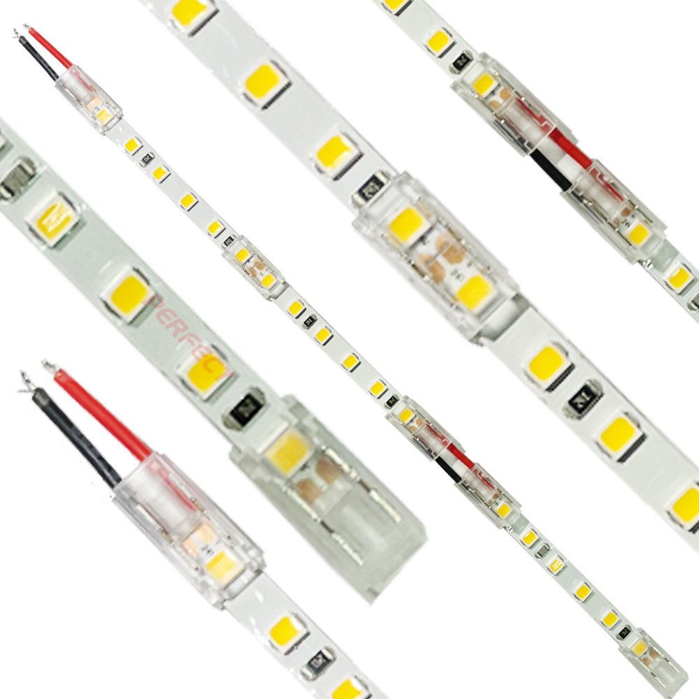 8mm 10mm 12mm Connectors to Wire 2Pin 3Pin 4Pin Free Welding LED Strip Connector for LED Light Strip