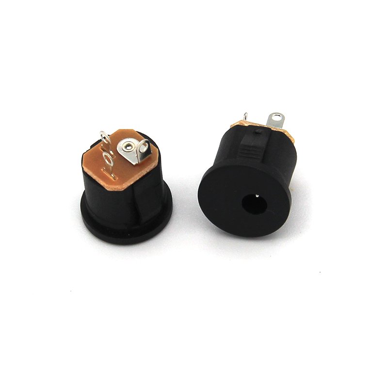 Straight Type Panel Mount DC Jack 5.5 Mm X 2.1 Mm Barrel Power Connector 12V DC Connector