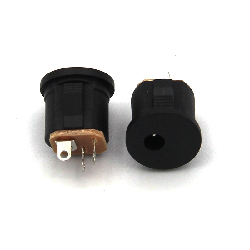 Straight Type Panel Mount DC Jack 5.5 Mm X 2.1 Mm Barrel Power Connector 12V DC Connector