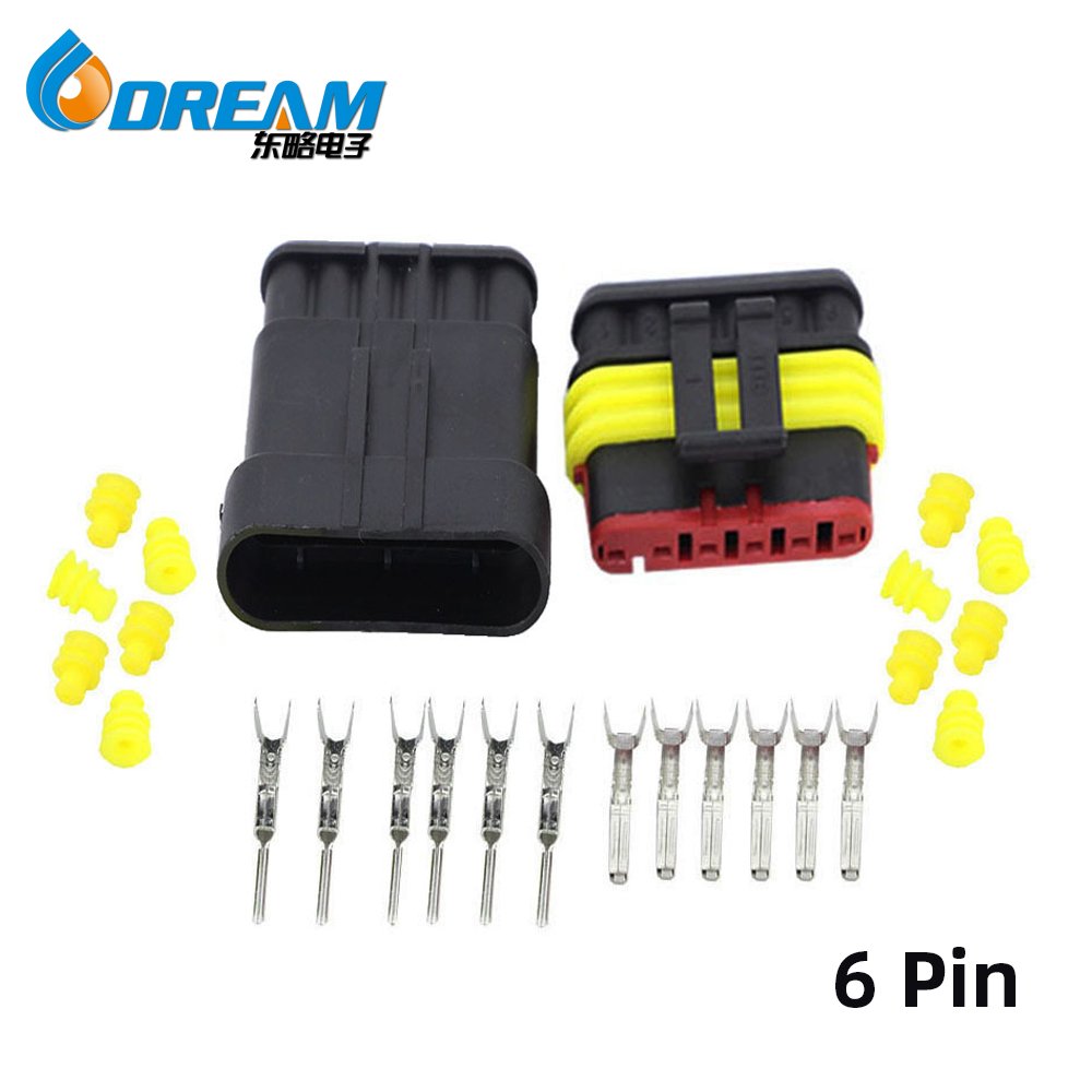 DJ7021-1.5-11 1.5 series 1 2 3 4 5 6 Pin way 282080-1 Male Female AMP car Electrical cable Automotive Waterproof Connector