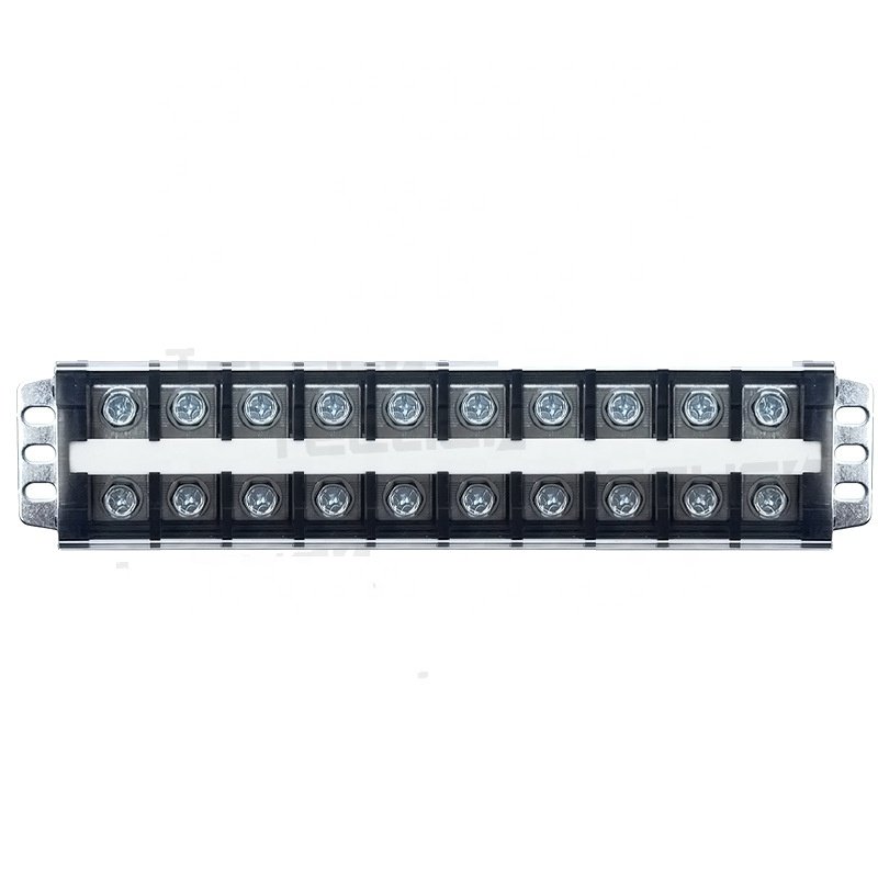 600V 20A 10 Positions Strip Terminal Connector Board Electric Dual Row Barrier Screw Cable Terminal Block