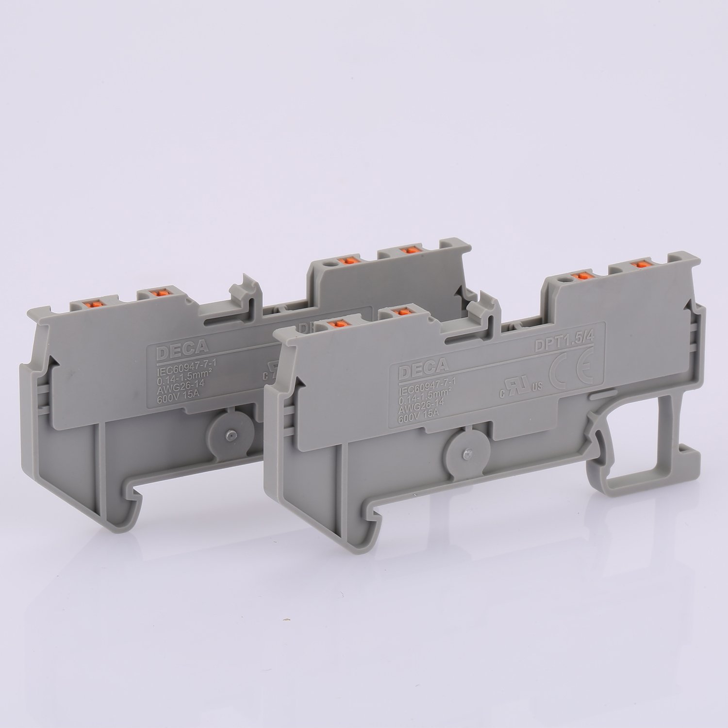 High Quality 4-Line Push-In Terminal Block DIN Rail Connector From China Factory
