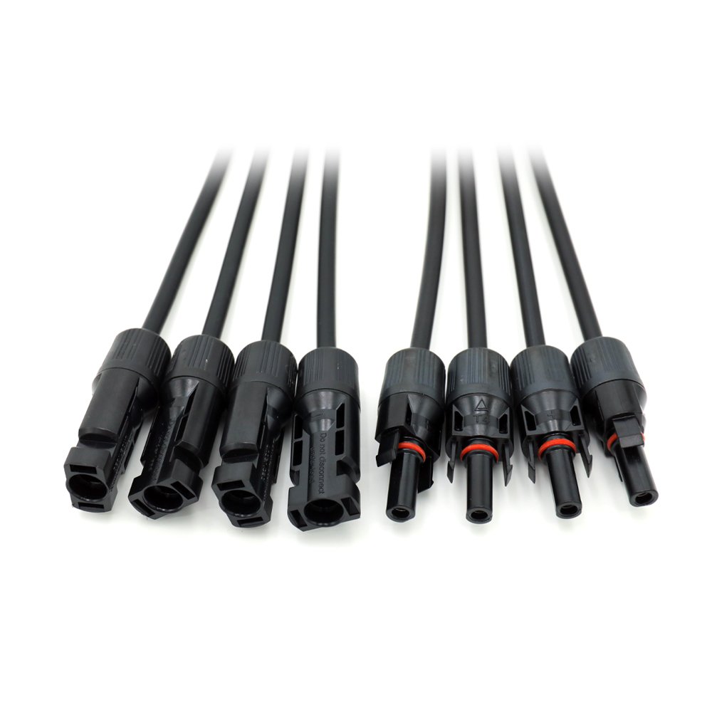 10AWG Solar Connectors Y Branch 1 Male to 4 Female Prewired Cable M/FFF & F/MMM IP68 solar panel extension cables