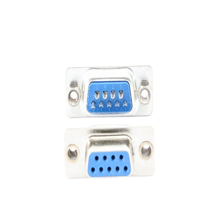 d-sub RS232 DB9 solder for cable 9pin female With 4-40 nuts connector rs232 DB9p female pulg 9P solder cup
