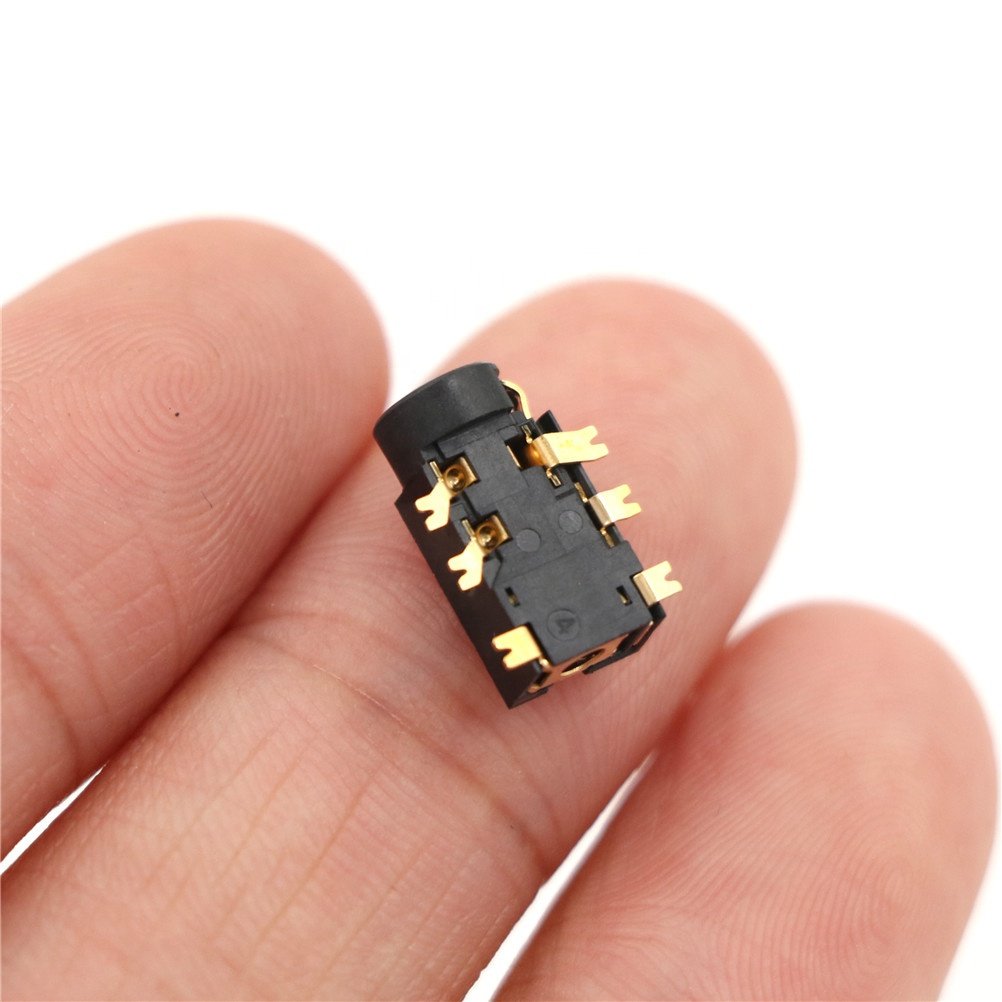 PJ242 2.5 MM Female Audio Connector 6 Pin Socket Gold plated Audio Socket SMT SMD Headphone Jack