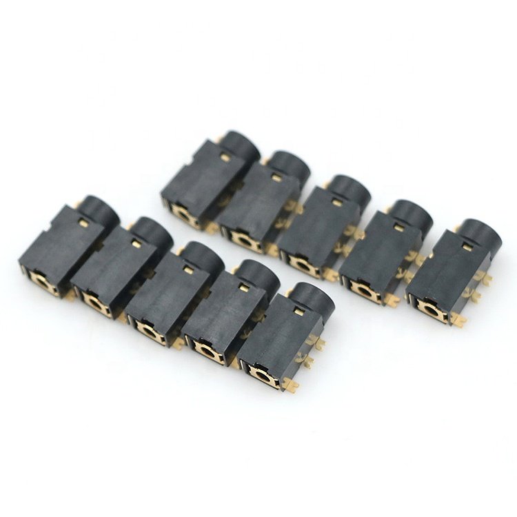PJ242 2.5 MM Female Audio Connector 6 Pin Socket Gold plated Audio Socket SMT SMD Headphone Jack