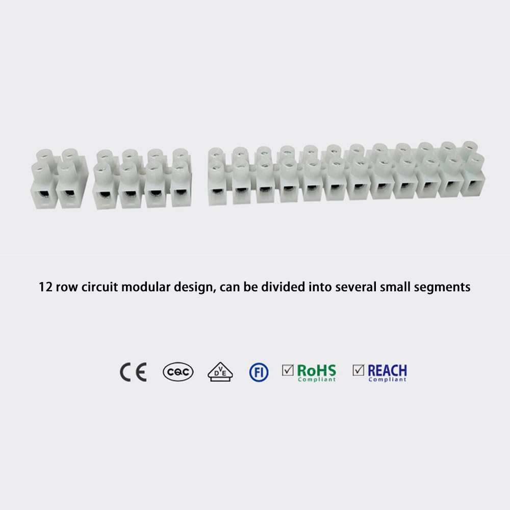 Pa7 Plastic Terminal Strip U H Type Screw Terminal Blocks Push In Wire Connector 12 Pin