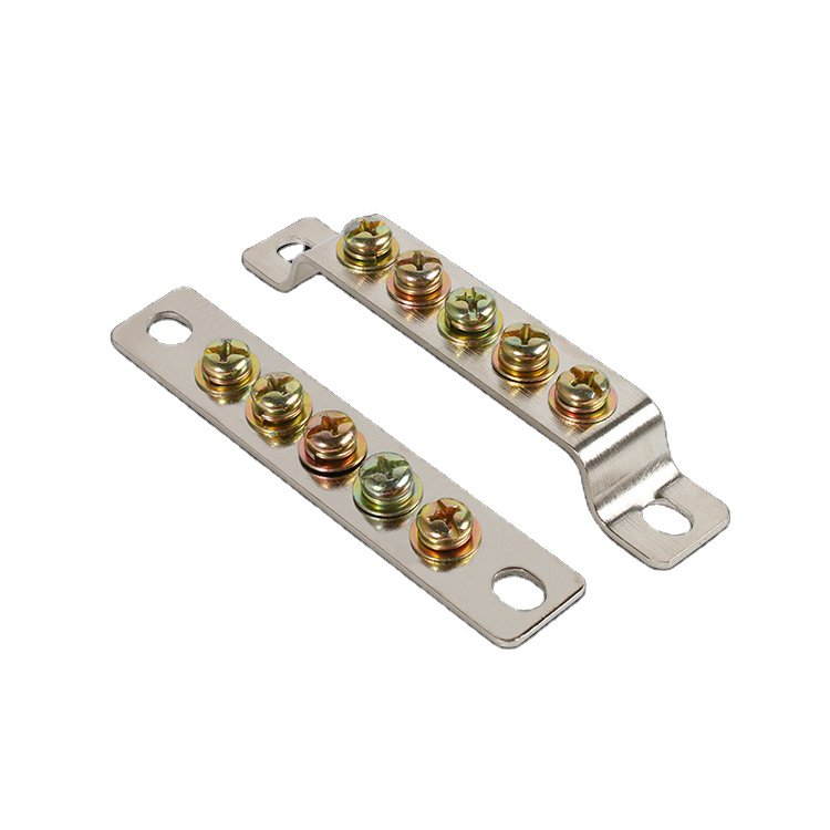 Single Row Terminal Block Connector Bar Grounding Power Cable Connector Bar Ground Wire Straight Electric Barrier Bars
