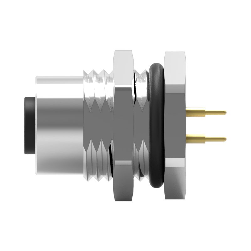 M12 A-Coded 4PIN Front Lock Waterproof Connector