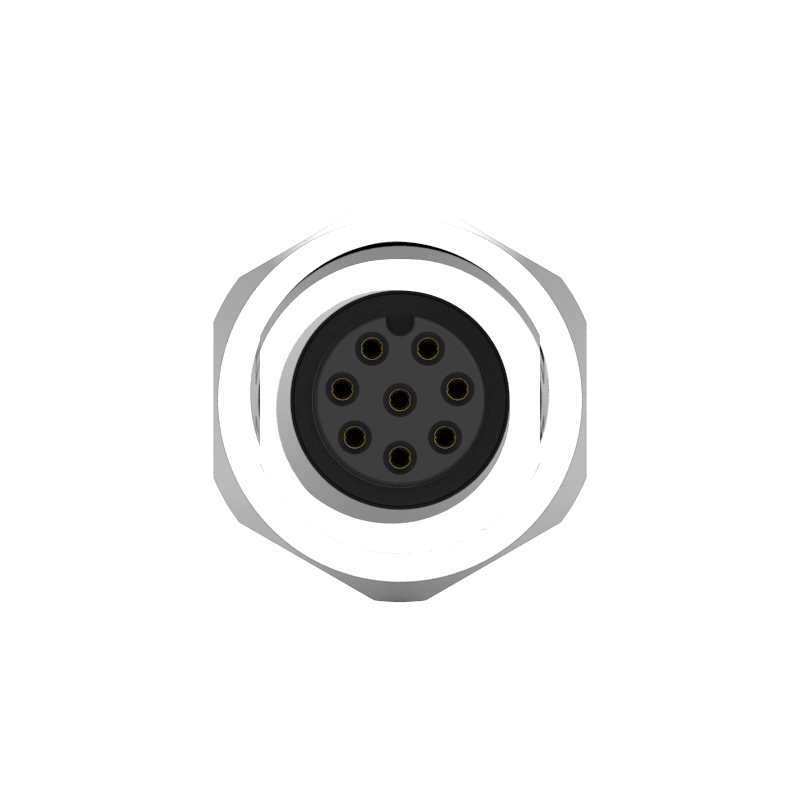 M8 A-Coded 8PIN Front Lock Waterproof Connector