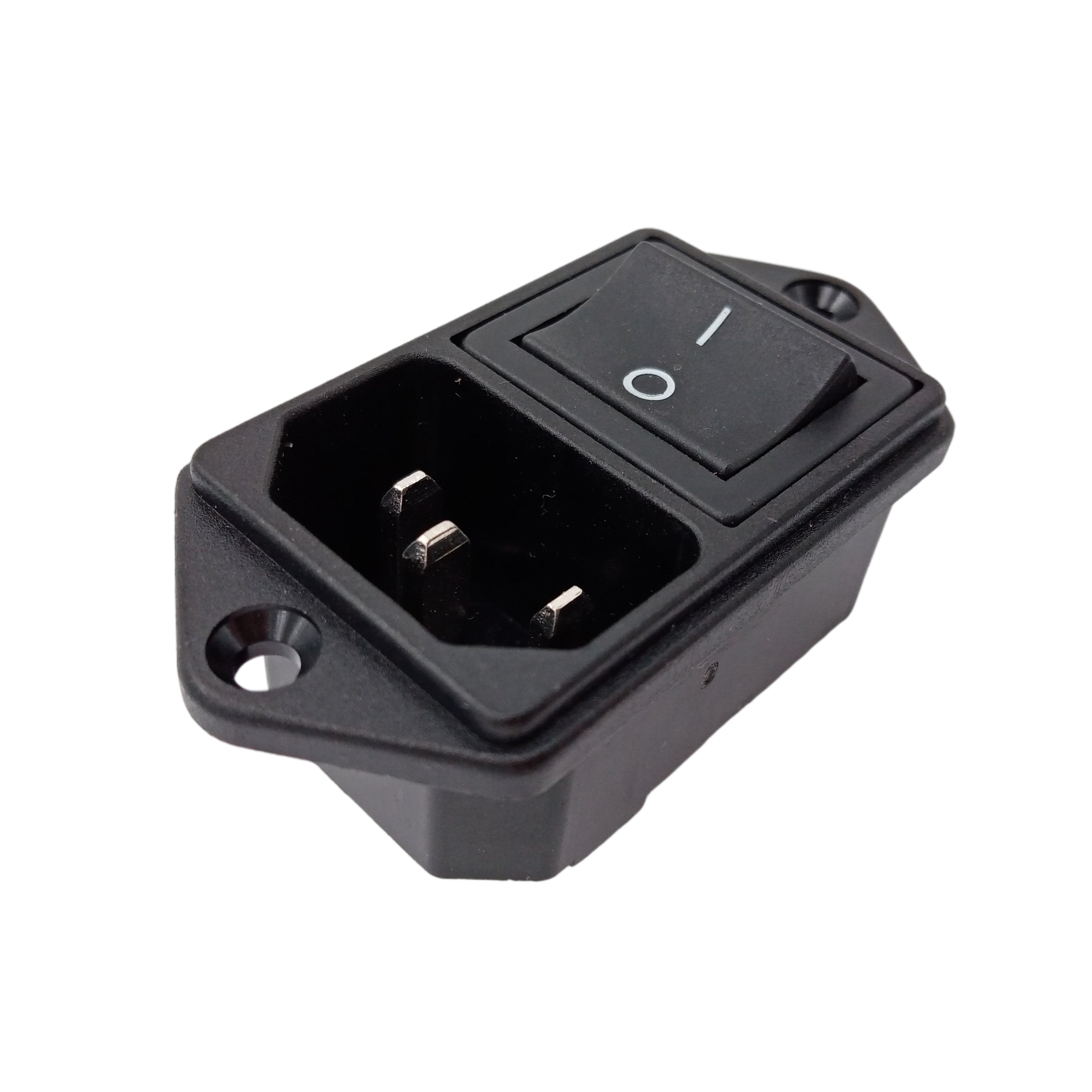 15A 250V Screw Mount IEC C14 Socket With ON-OFF Rocker Switch Two-in-One Connector Medical socket Power Entry Module