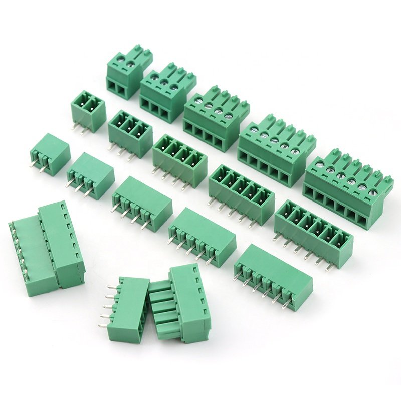 3.81mm pitch 3pins plug-in terminal block 15EDG right angle vertical male female 3.81 pluggable Terminal block Connector