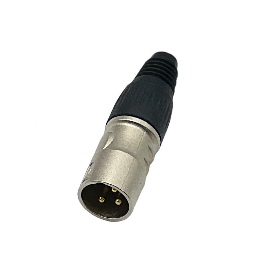 SWIELER Audio XLR Male Adapter Nickeled Plated OFC Plug Black For Microphone Mixer Speaker Snack Plug DMX 3Pin Mic Connector