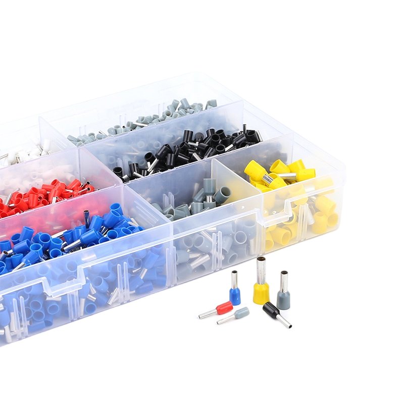 1900pcs E Series Assorted Insulated Electrical Wire Crimp Cable Connector Crimping Tool Kit Terminals Kit