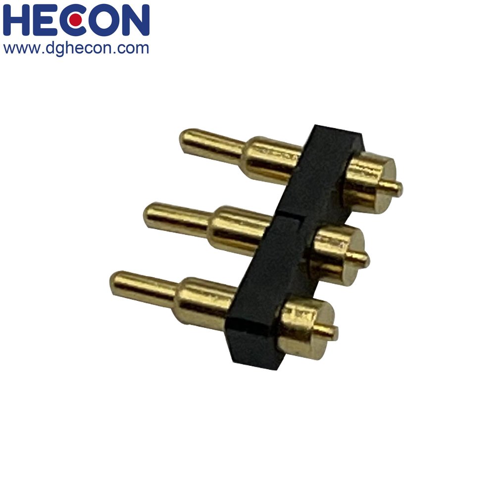 Pogo pin 4.0mm Pitch 1 Row Dip Type Pogo Pin Connector gold plating spring connector