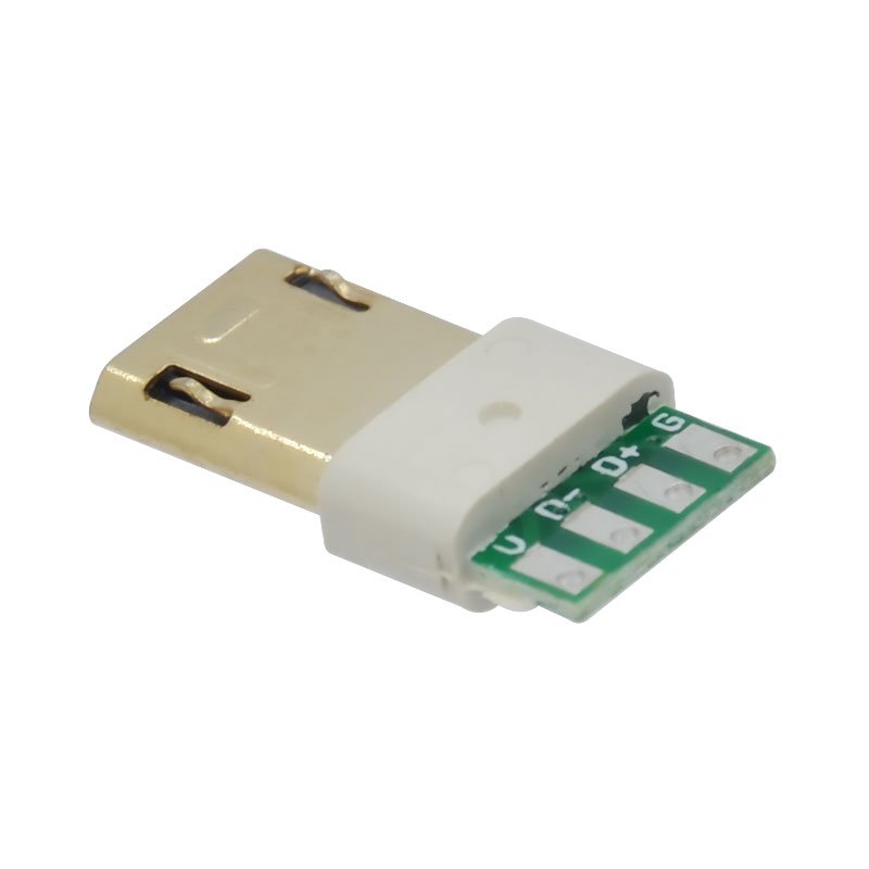 Through hole Micro USB 3.0 V8 male connector for Data cables 5/8/10 Pin Dual row Reversible Micro V8 plug 6+4 Pin Short model