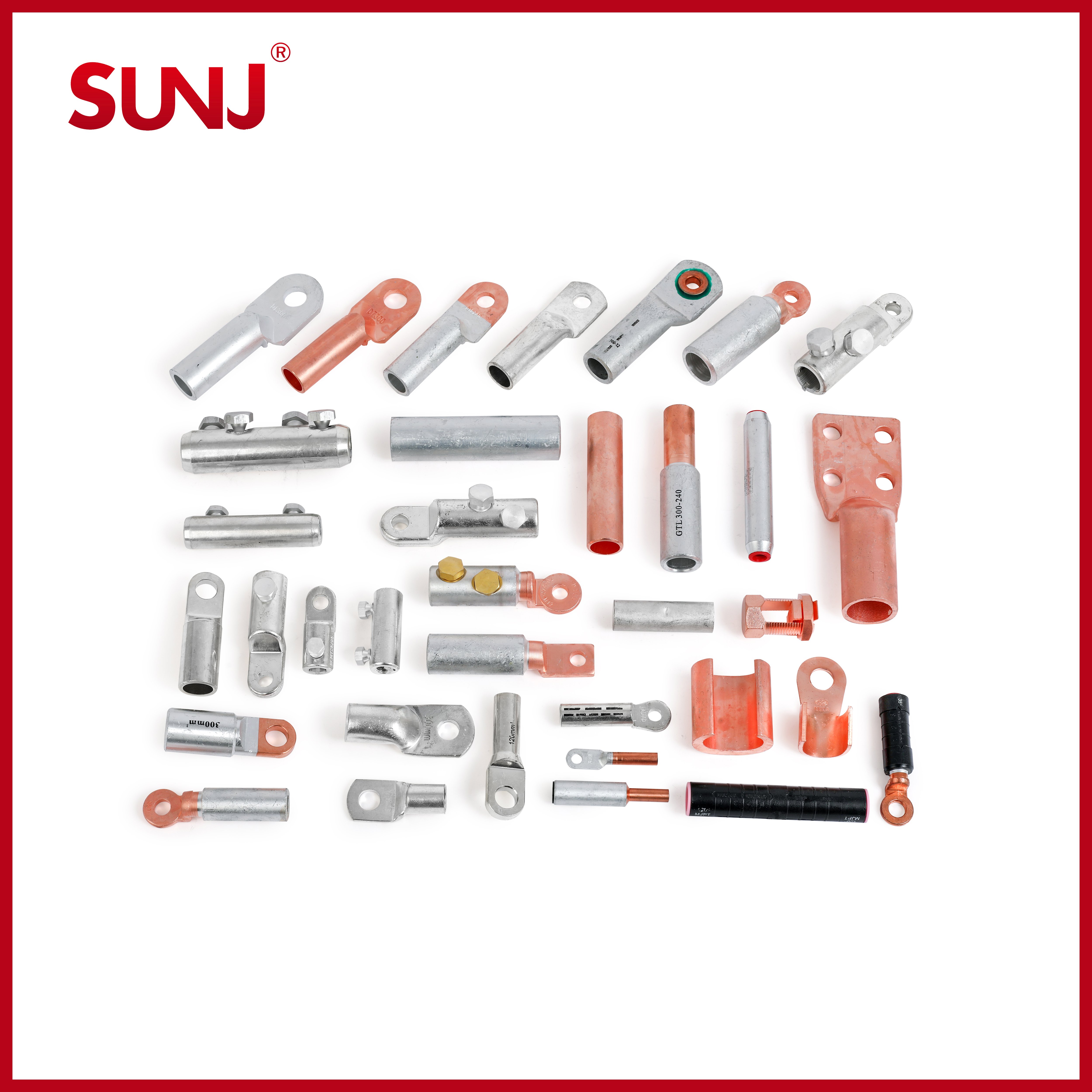 Tinned Plated Brass Copper Bimetallic Welding Automotive Round Ring Tubular Battery Wire Crimp Cable Lug Connectors Terminals