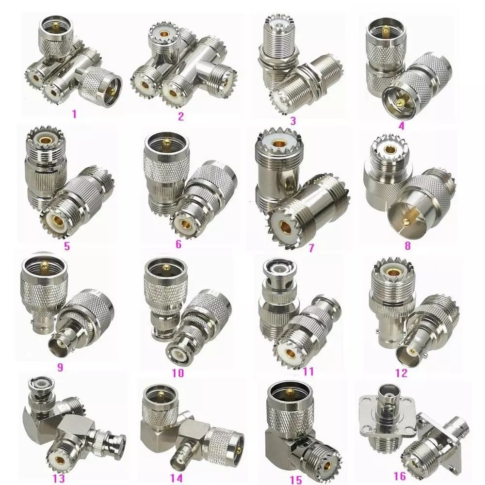 one-stop-service RF connectors UHF SO239 PL259 Male Female To N Type/SMA/BNC/UHF Male Female Connector RF Coaxial Coax Adapter