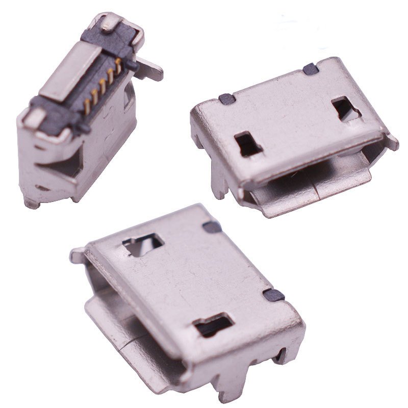 Micro USB Type B Socket Connectors usb jack female connector mobile charging socket usb connector soldering