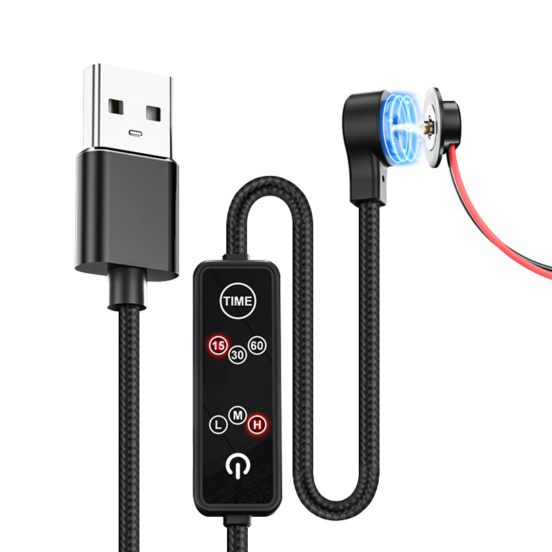 Round 2Pin Male And Female 12V2A Charger Power USB Charging Cable Magnetic 12V Connector With Controller