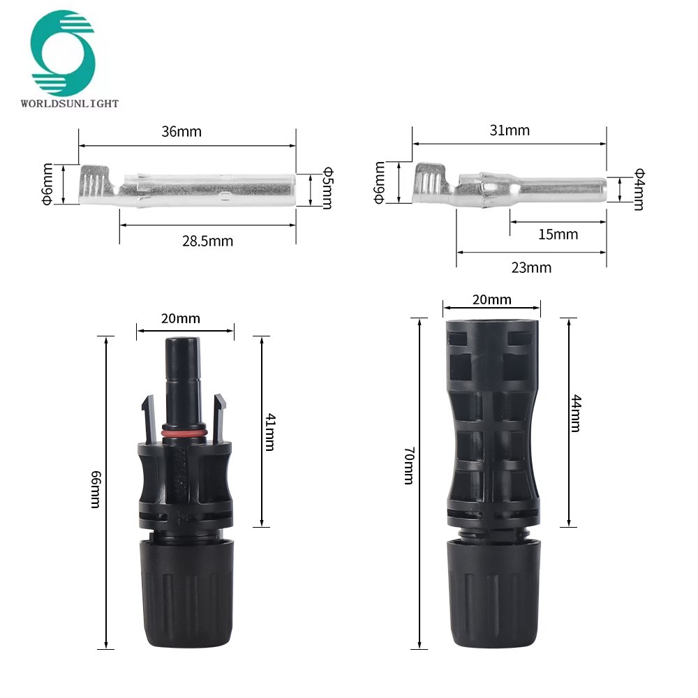 WSPVCC-1500V CE IP67 waterproof 30a 1500v PV DC solar panel cable connector for solar photovoltaic system