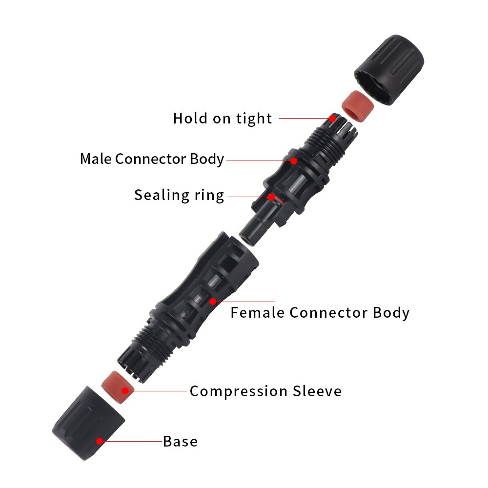 WSPVCC-1500V CE IP67 waterproof 30a 1500v PV DC solar panel cable connector for solar photovoltaic system