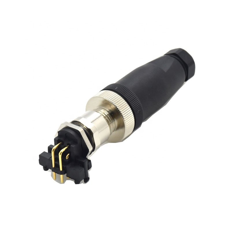 M12 Field assembly Circular Connector IP68 Waterproof M12 5Pin PCB Connector