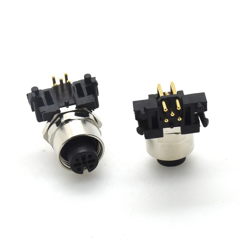 M12 Field assembly Circular Connector IP68 Waterproof M12 5Pin PCB Connector