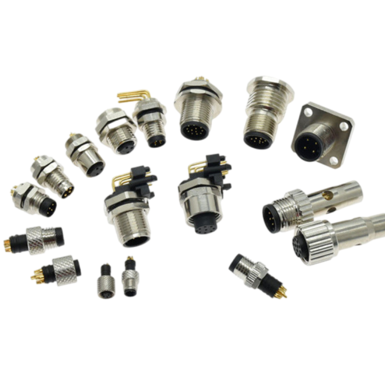 M12 Field assembly Circular Connector IP68 Waterproof M12 5Pin PCB Connector