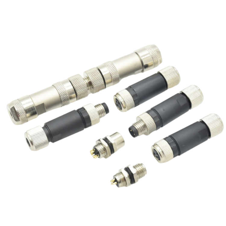 M12 Field assembly Circular Connector IP68 Waterproof M12 5Pin PCB Connector