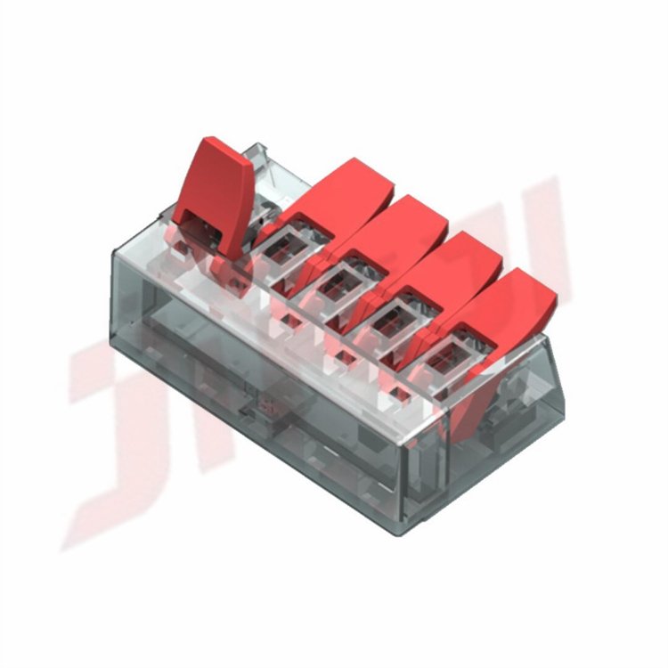 China Supplier PCCT 221 2 3 4 5 Colorful Spring Terminal Blocks Electric Cable Lever Wire Connectors