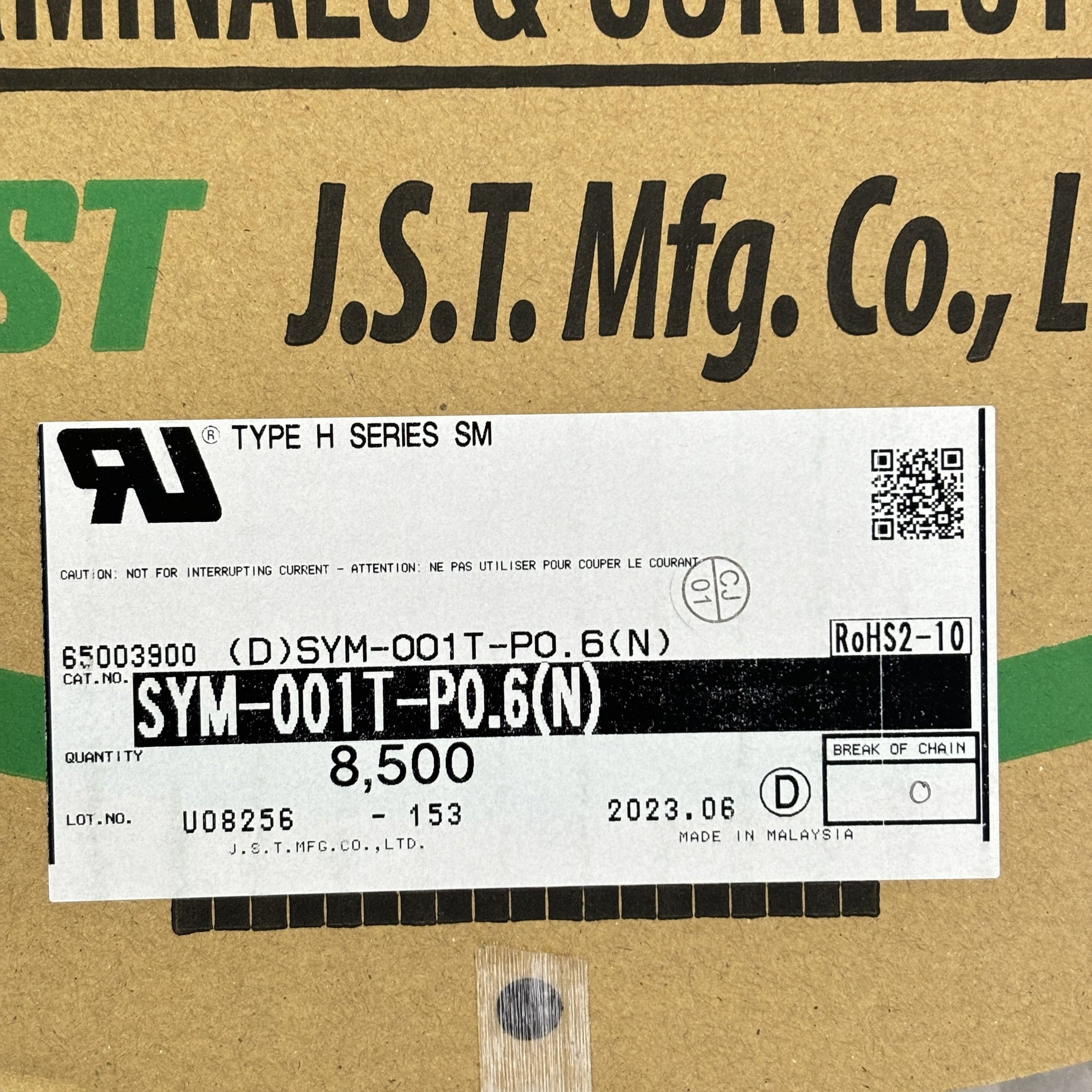 Genuine YL Series JST Contact SYM-01T-P0.5A SYM-001T-P0.6 Wire to Board 20-26 AWG Tin Plating Terminal for Sale
