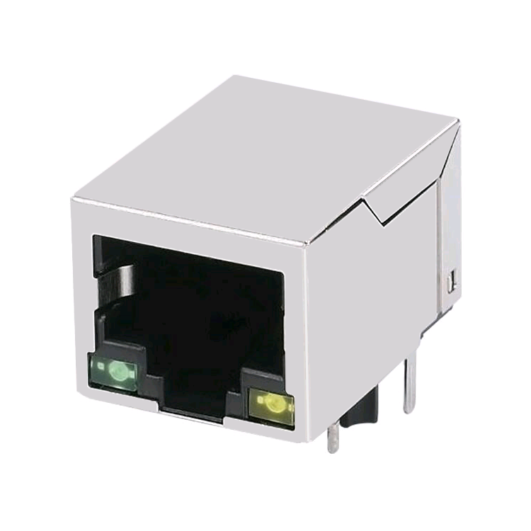 Single Port 100 Base-T Magnetic RJ45 Socket XRJH-01M-4-E11-170 Connector