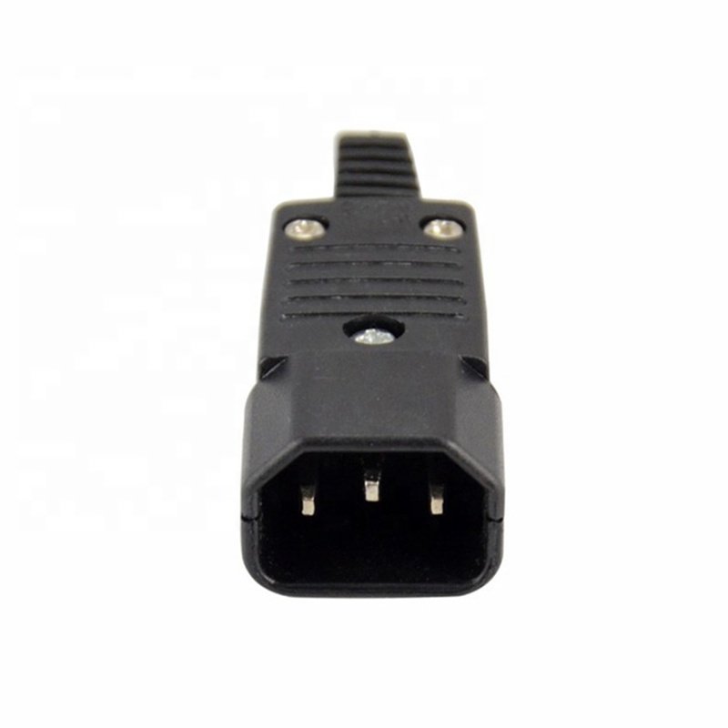 Black IEC320 C14 C15 Power Cord Extension Power Plug Socket Converter 10A Online Wiring LED Strip Connector 250V