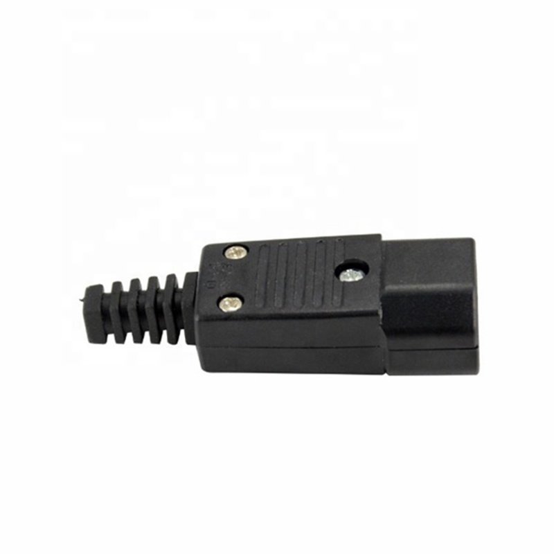 Black IEC320 C14 C15 Power Cord Extension Power Plug Socket Converter 10A Online Wiring LED Strip Connector 250V