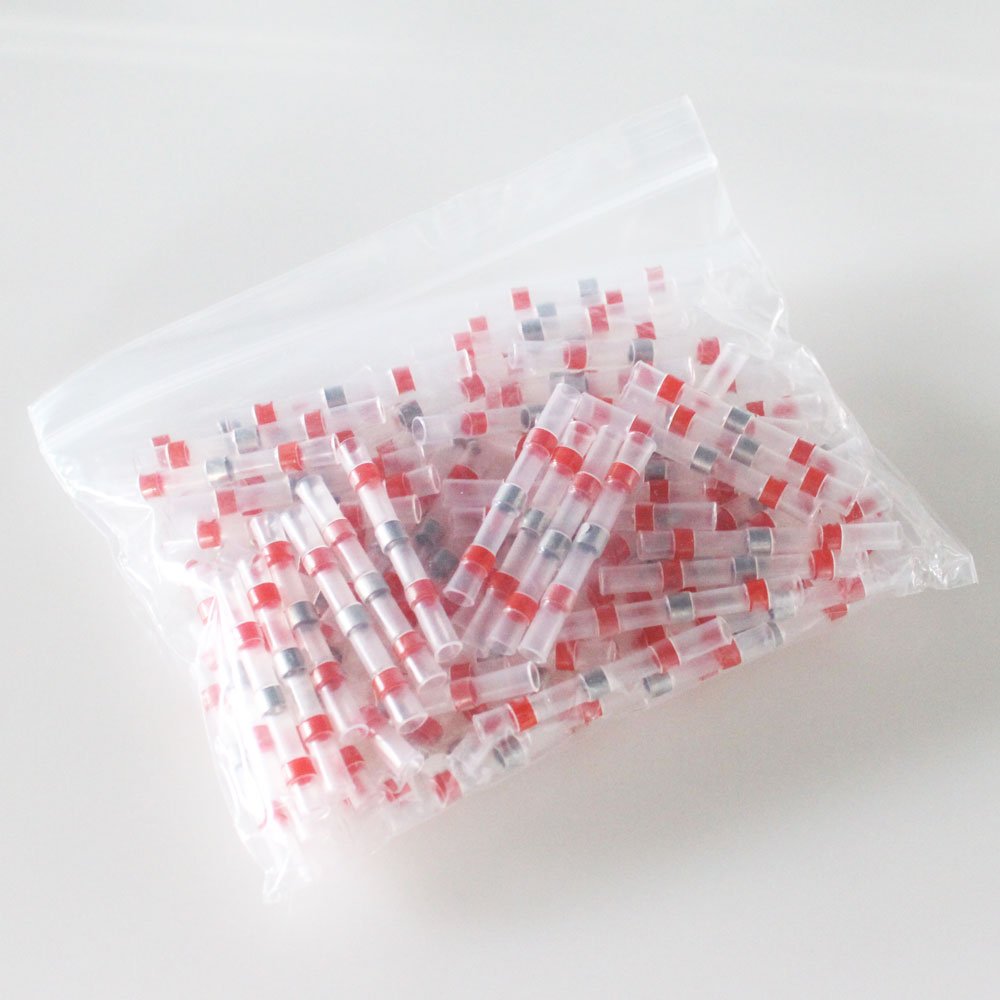 DEEM 100PCS Waterproof Electrical Solder Sleeves Heat Shrink Wire Connectors Kit