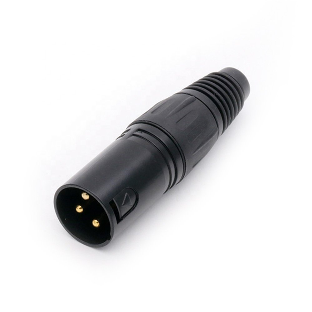 3 pins XLR connector Microphone MIC Mixer XLR male plug + female jack cable connector with gold plated pins