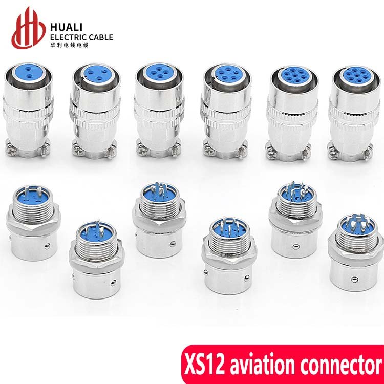 Aviation Plug Metal Connector 16mm 2 3 4 5 6 8 9 Pin GX16-2 Pin docking type plug