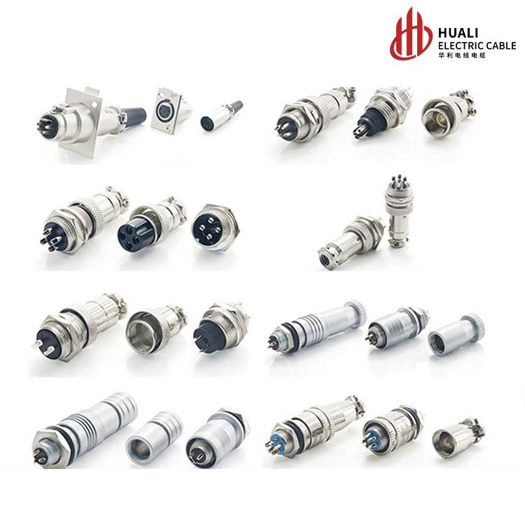 Aviation Plug Metal Connector 16mm 2 3 4 5 6 8 9 Pin GX16-2 Pin docking type plug