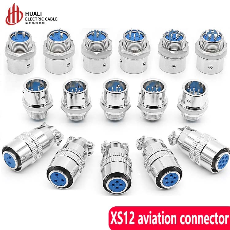 Aviation Plug Metal Connector 16mm 2 3 4 5 6 8 9 Pin GX16-2 Pin docking type plug